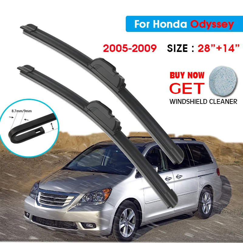Car Wiper Blade For Honda Odyssey 28"+14" 2005-2009 Auto Windscreen Windshield Wipers Blades Window Wash Fit U Hook Arm
Car Wiper Blade For Honda Odyssey 28"+14" 2005-2009 Auto Windscreen Windshield Wipers Blades Window Wash Fit U Hook Arm