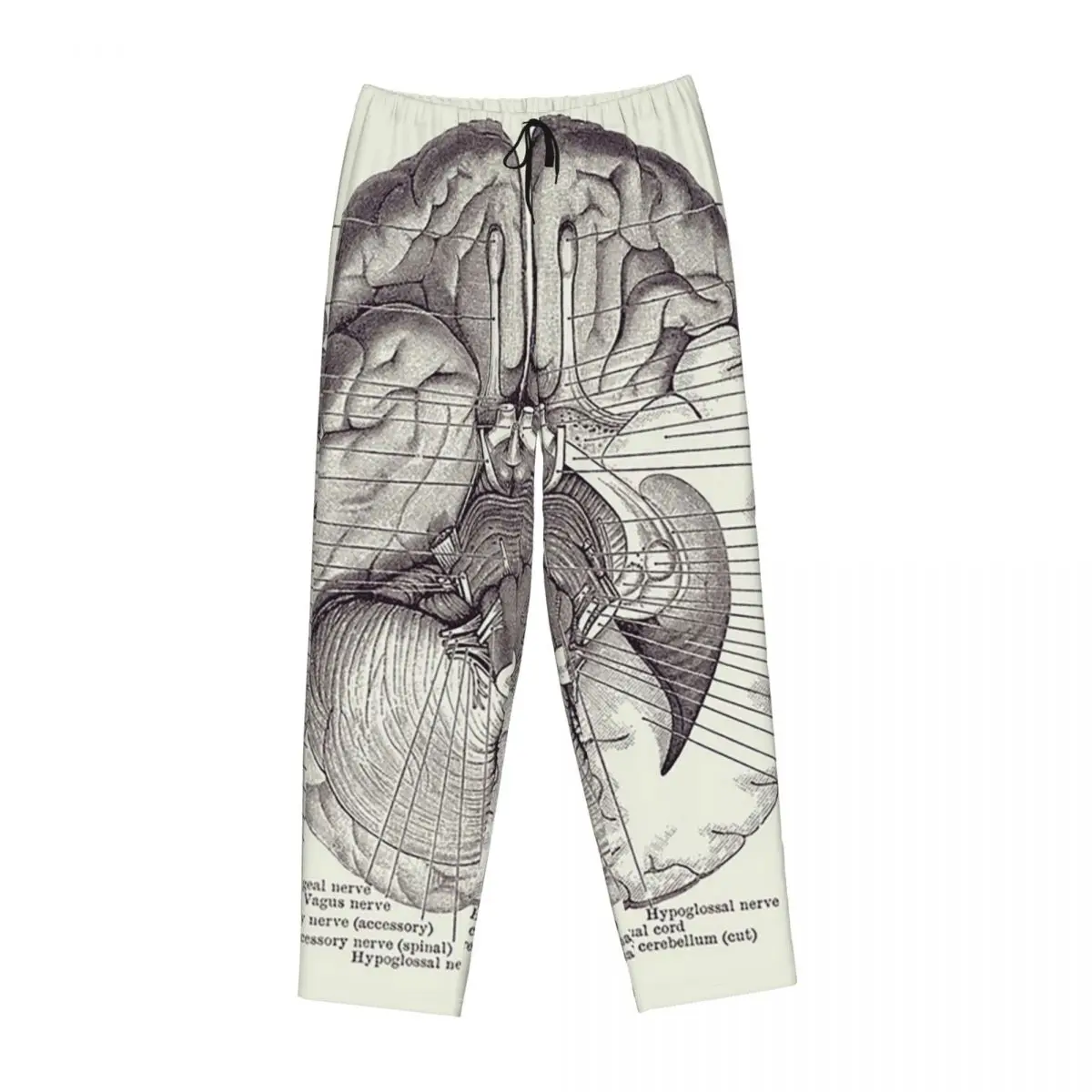 Пижамные брюки для женщин с карманами, с винтажным анатомическим рисунком нервной системы — в стиле ретро, для отдыха и сна
Пижамные брюки для женщин с карманами, с винтажным анатомическим рисунком нервной системы — в стиле ретро, для отдыха и сна