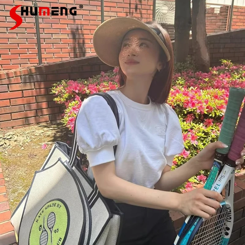 2026 Spring Summer Sweet Short Sleeve T-Shirt Tops Girls Japanese Style Casual Versatile Gray Round Neck Sweatshirt for Women
2026 Spring Summer Sweet Short Sleeve T-Shirt Tops Girls Japanese Style Casual Versatile Gray Round Neck Sweatshirt for Women