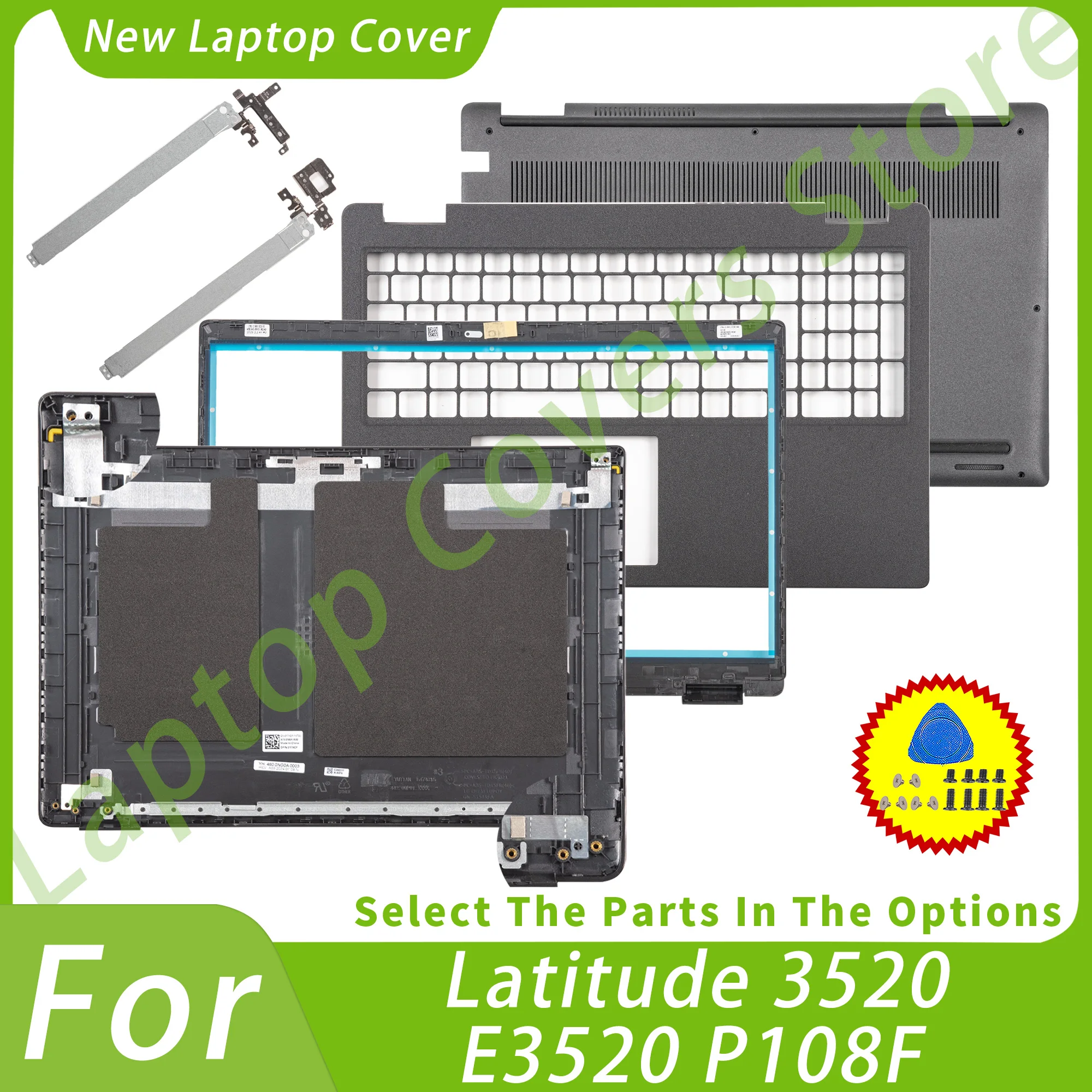 NEW Covers For Latitude 3520 E3520 Screen Back Cover Front Frame Upper Cover Bottom case 017XCF 0H5YMR 0DJP76 0KD56J
NEW Covers For Latitude 3520 E3520 Screen Back Cover Front Frame Upper Cover Bottom case 017XCF 0H5YMR 0DJP76 0KD56J