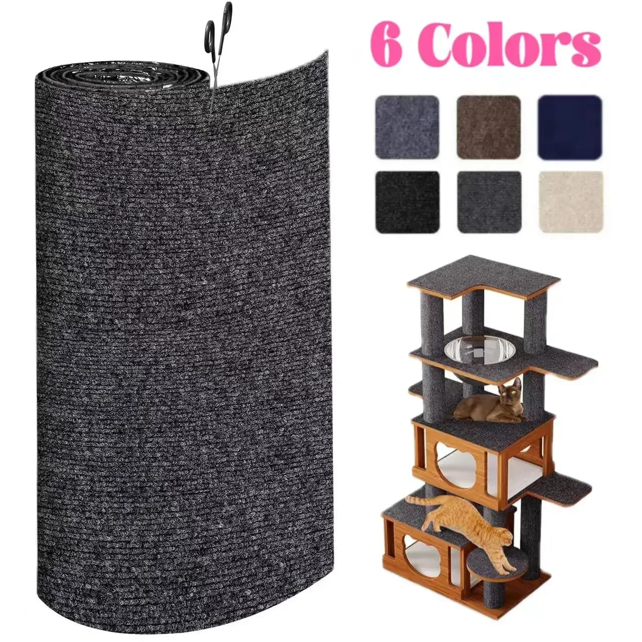 Cat Scratching Mat Self-Adhesive Mat Cat Carpet Trimmable Cat Scratching Post Carpet, Cat Scratch Furniture Protector Cat Toys
Cat Scratching Mat Self-Adhesive Mat Cat Carpet Trimmable Cat Scratching Post Carpet, Cat Scratch Furniture Protector Cat Toys
