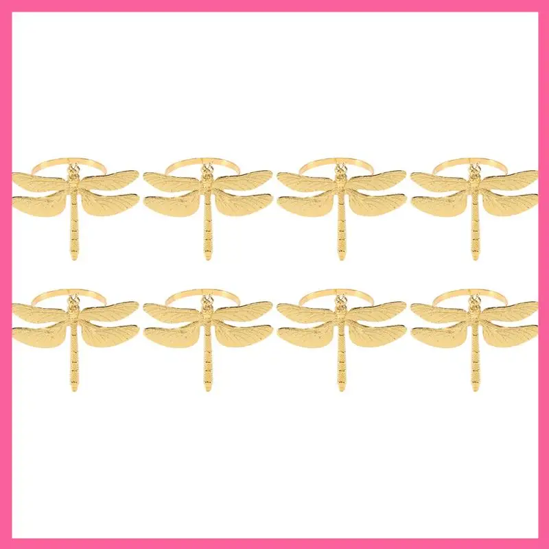 HOT-8PCS Dragonfly Napkin Ring Gold DIY Hotel Wedding Banquet Table Display Metal Napkin Buckle Christmas Decoration
HOT-8PCS Dragonfly Napkin Ring Gold DIY Hotel Wedding Banquet Table Display Metal Napkin Buckle Christmas Decoration