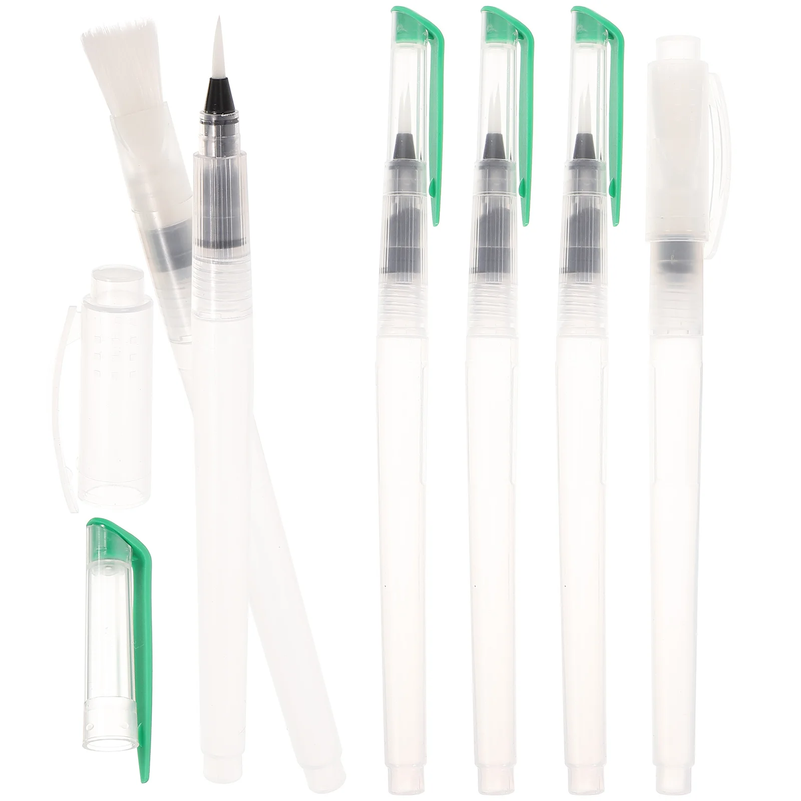 6pcs Watercolor Brush Pens Refillable Painting Practical Paintbrushes 3Tips3Flats Nylon Storage Easy Control Ink Flow Student
6pcs Watercolor Brush Pens Refillable Painting Practical Paintbrushes 3Tips3Flats Nylon Storage Easy Control Ink Flow Student