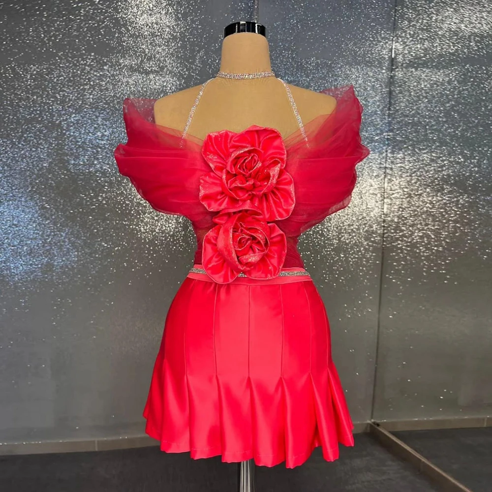 Bright Pink Off Shoulder Mini Satin Dress With Big Flowers Custom Made Pleated Party Dresses Ever Pretty New Design 2024
Bright Pink Off Shoulder Mini Satin Dress With Big Flowers Custom Made Pleated Party Dresses Ever Pretty New Design 2024