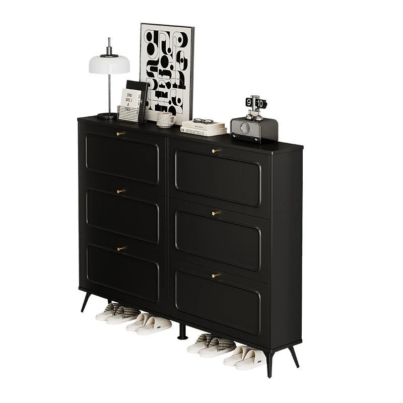 Black ultra-thin tipping bucket shoe cabinet household door entry cabinet
Black ultra-thin tipping bucket shoe cabinet household door entry cabinet
