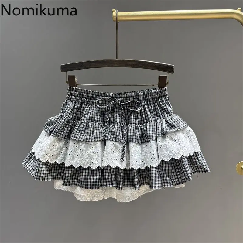 2025 Faldas Mujer De Moda Sweet Women's Skirt Contrast Color Jupe Patchwork Lace A-line Saia Fashion Sweet A-line Mini Skirts
2025 Faldas Mujer De Moda Sweet Women's Skirt Contrast Color Jupe Patchwork Lace A-line Saia Fashion Sweet A-line Mini Skirts