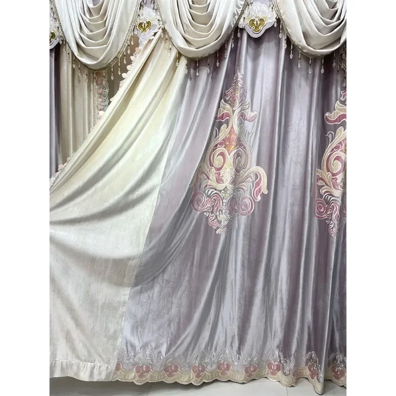 На заказ! Европейские роскошные бархатные шторы с вышивкой для гостиной, столовой, спальни, затемняющие шторы, тюлевые ламбрекены, драпировка
На заказ! Европейские роскошные бархатные шторы с вышивкой для гостиной, столовой, спальни, затемняющие шторы, тюлевые ламбрекены, драпировка