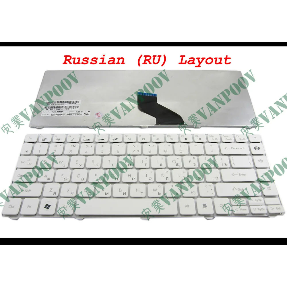 Новая клавиатура для ноутбука серии Gateway NV49C, Packard Bell EasyNote NM85 NM86 NM87 Белая русская версия RU - NSK-AM40R
Новая клавиатура для ноутбука серии Gateway NV49C, Packard Bell EasyNote NM85 NM86 NM87 Белая русская версия RU - NSK-AM40R
