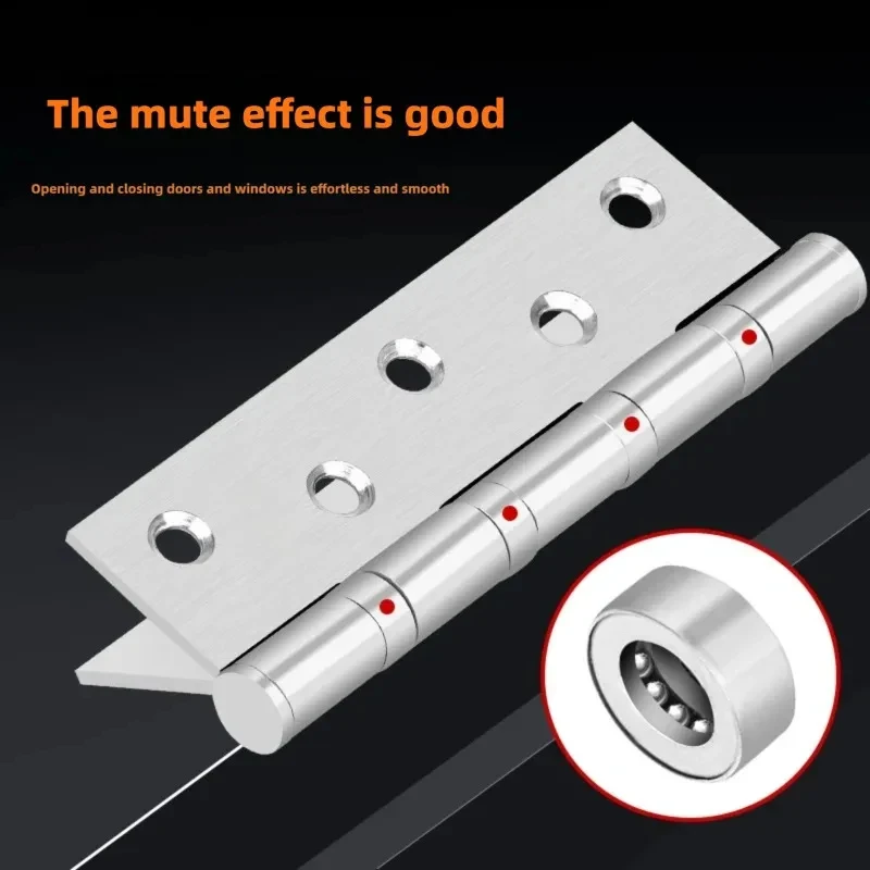 3mm Thick Heavy Duty Stainless Steel Mute Door Hinge with 4-Inch Bearings - Load-Bearing Hardware for Room Doors & Furniture
3mm Thick Heavy Duty Stainless Steel Mute Door Hinge with 4-Inch Bearings - Load-Bearing Hardware for Room Doors & Furniture