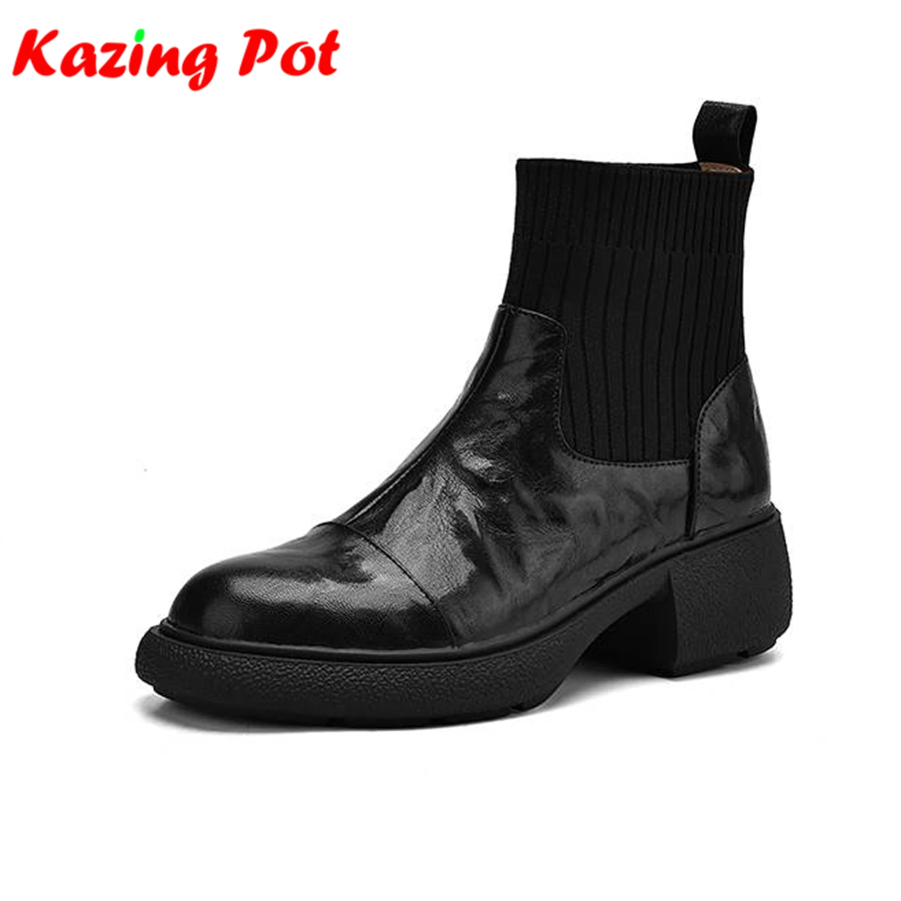 Krazing Pot Size 43 Sheepskin Chunky Heels Modern Platform Chelsea Boots Casual Winter Autumn Knitwear Vintage Women Ankle Boots
Krazing Pot Size 43 Sheepskin Chunky Heels Modern Platform Chelsea Boots Casual Winter Autumn Knitwear Vintage Women Ankle Boots