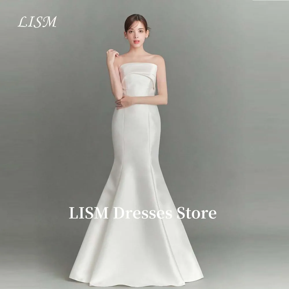 LISM Elegant Korea Mermaid Trumpet Wedding Dresses Photo Shoot Sleeveless Satin Floor Length Bridal Gowns 웨딩드레스 Customized
LISM Elegant Korea Mermaid Trumpet Wedding Dresses Photo Shoot Sleeveless Satin Floor Length Bridal Gowns 웨딩드레스 Customized