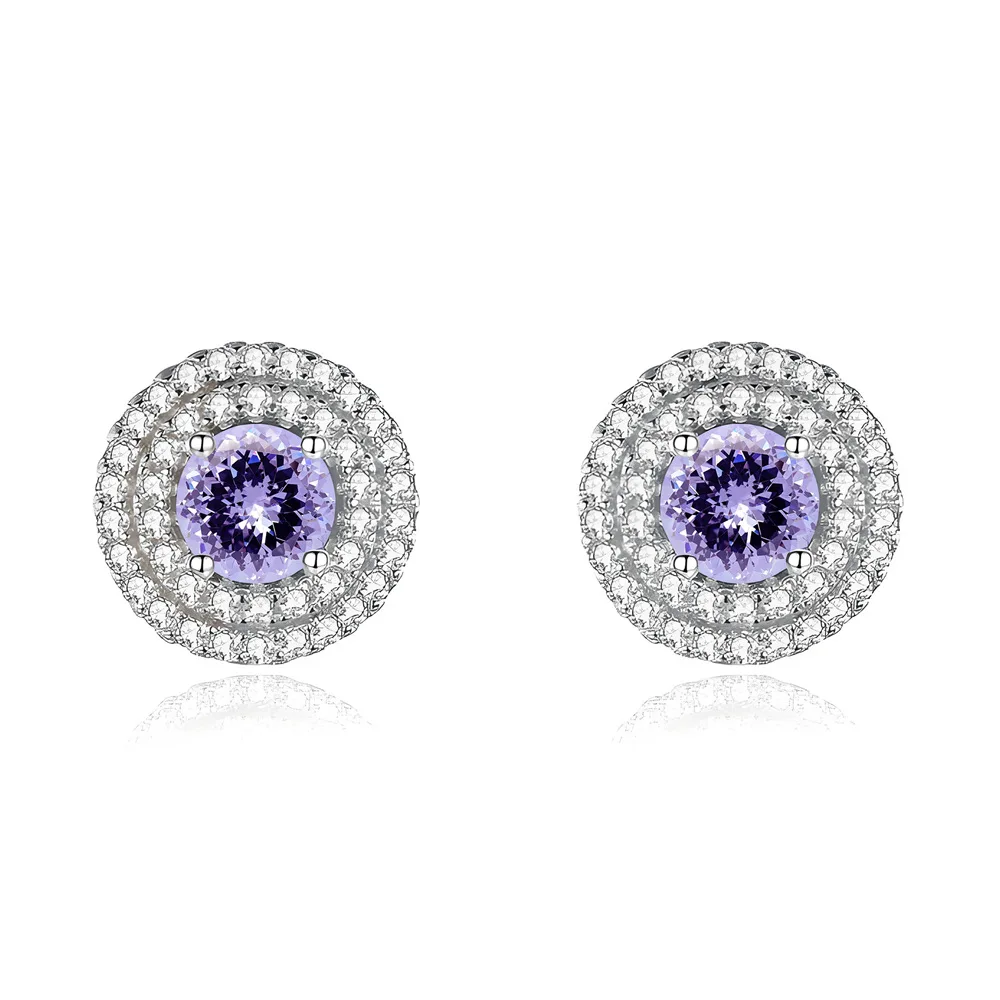 double-layer micro-inlaid round S925 silver ring women's purple diamond high carbon diamond earrings high-end jewelry
double-layer micro-inlaid round S925 silver ring women's purple diamond high carbon diamond earrings high-end jewelry