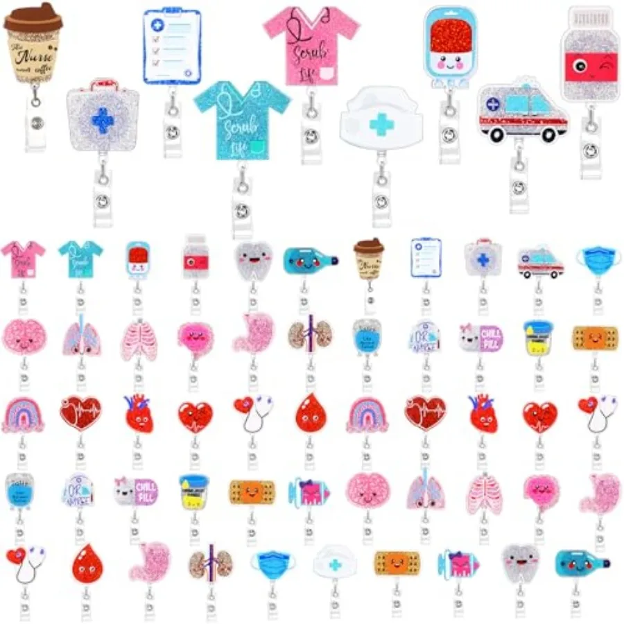 Pcs Funny Nurse Badge Reels Bulk Cute Retractable Name ID Clip Tag Badge Holder for Doctor Student Medical Assistant Coworker W
Pcs Funny Nurse Badge Reels Bulk Cute Retractable Name ID Clip Tag Badge Holder for Doctor Student Medical Assistant Coworker W