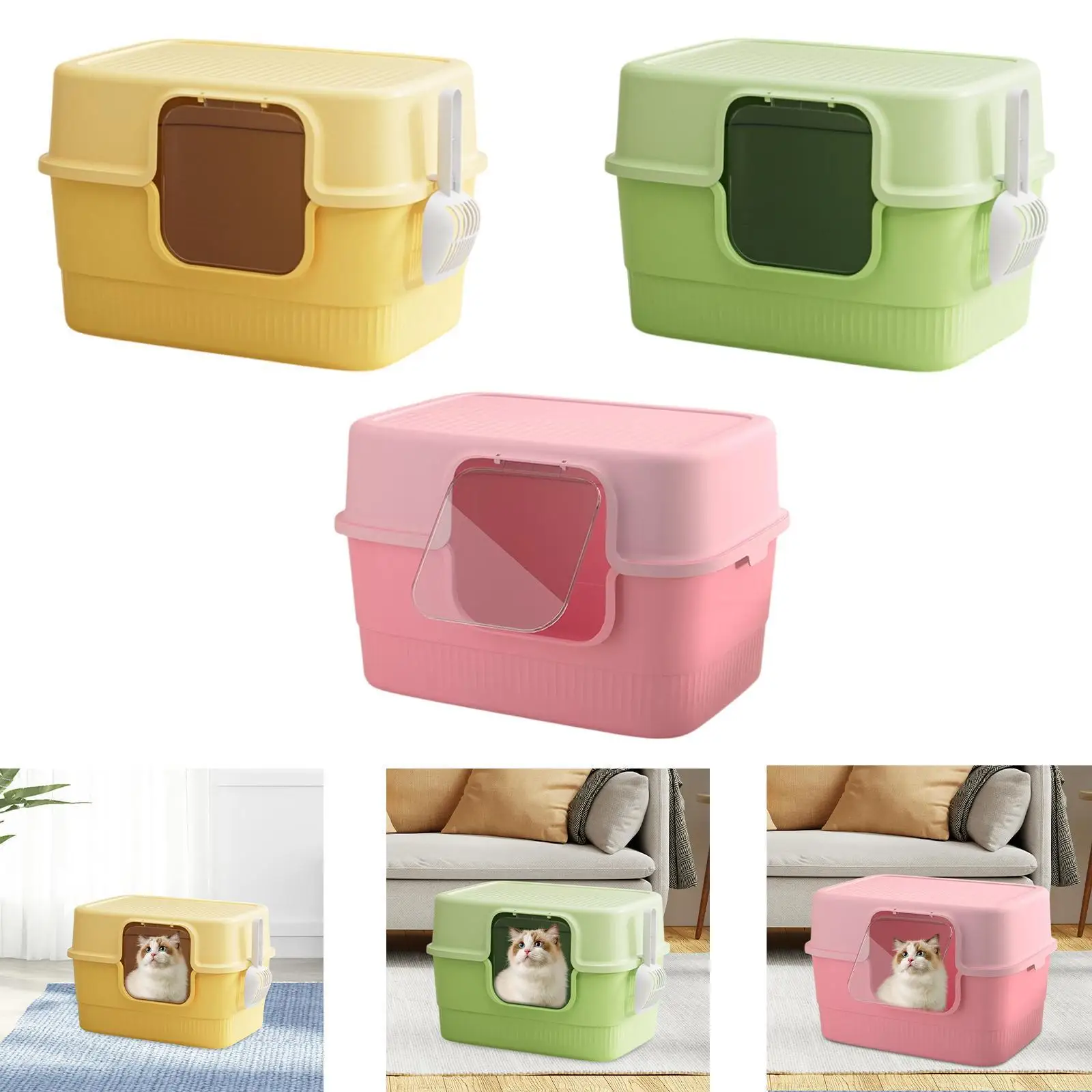 Полностью покрытый ящик для туалета для домашних животных, туалет для домашних животных, песочница, товары для чистки домашних животных с
Полностью покрытый ящик для туалета для домашних животных, туалет для домашних животных, песочница, товары для чистки домашних животных с