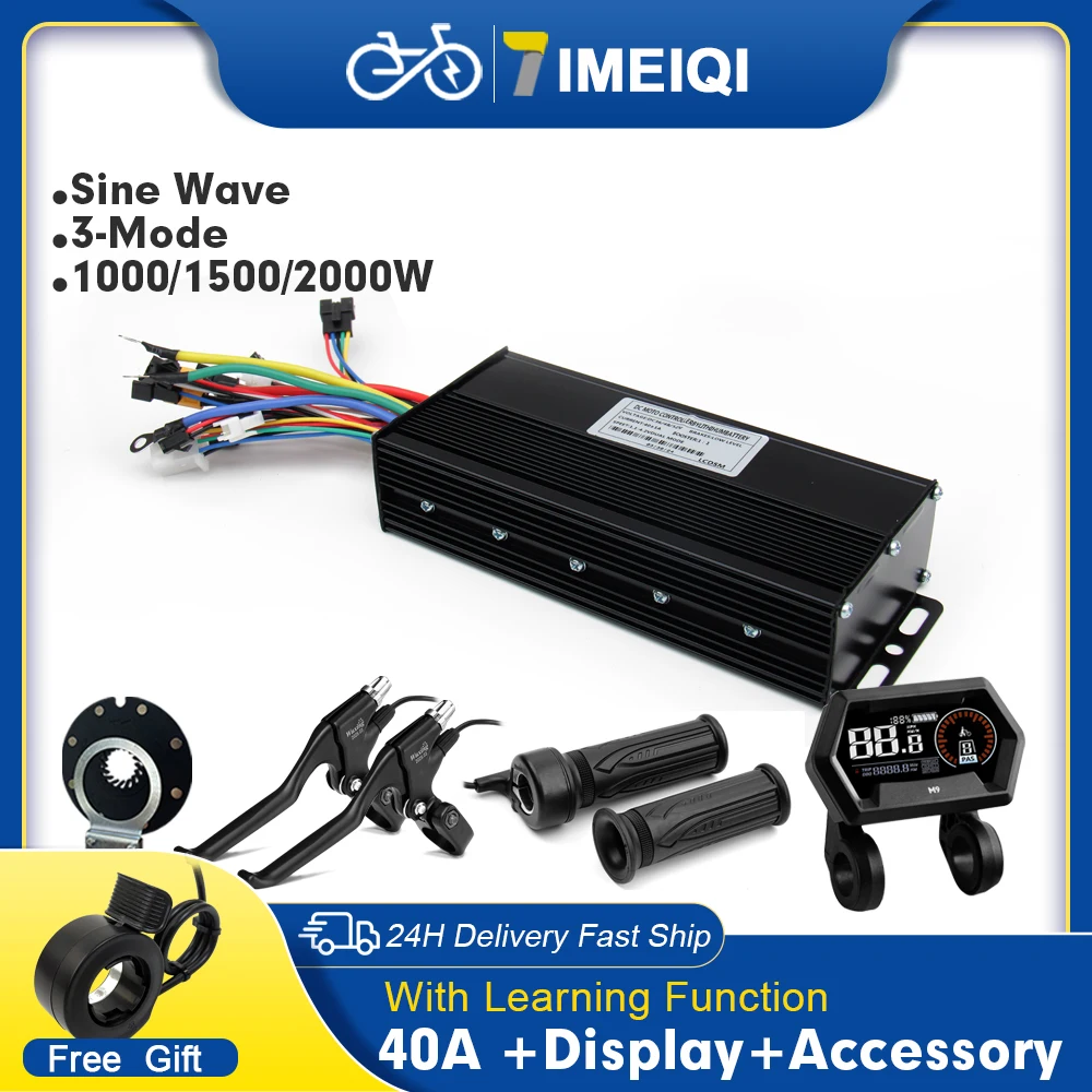 Ebike Sine Wave Controller 36V 48V 52V 40A Three-Mode with S866 S966 LCD Color Display For 1500W 2000W Motor E-Scooter Parts
Ebike Sine Wave Controller 36V 48V 52V 40A Three-Mode with S866 S966 LCD Color Display For 1500W 2000W Motor E-Scooter Parts
