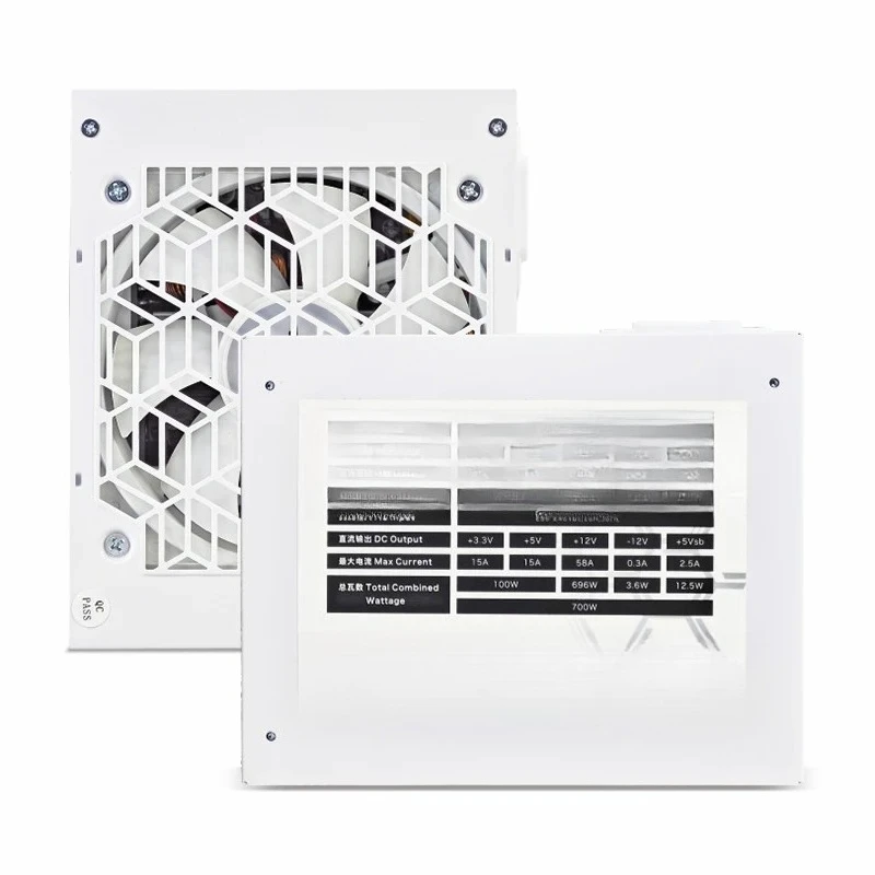 White ATX Power Supply 700W 80PLUS SILVER PSU for Gaming computers 700W Optional full module(100-240V)
White ATX Power Supply 700W 80PLUS SILVER PSU for Gaming computers 700W Optional full module(100-240V)