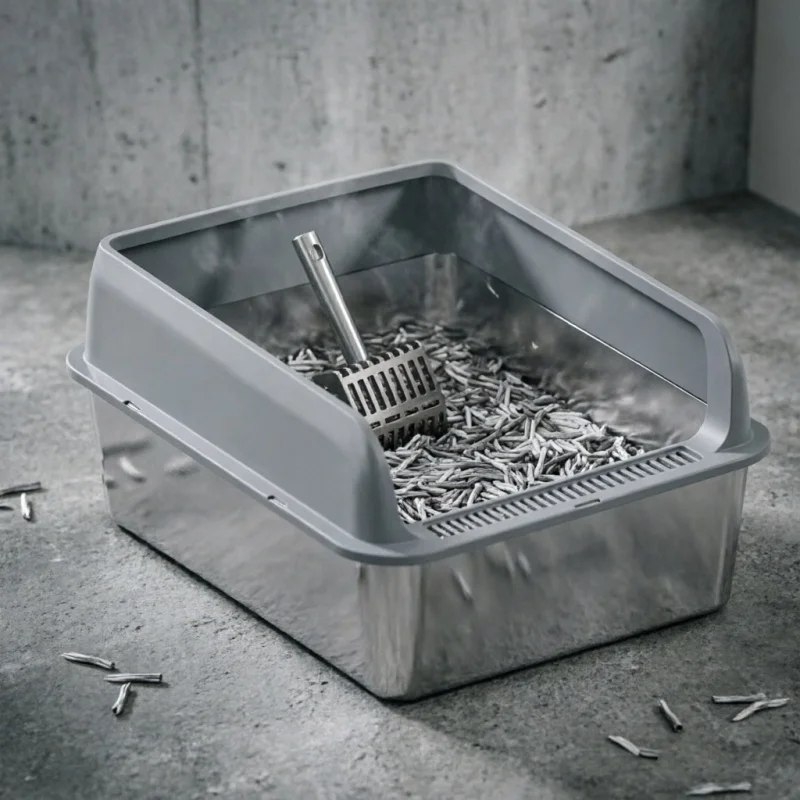 Large Capacity Stainless Steel Cat Litter Box Semi Enclosed Heightened Fence Splash Proof Cat Toilet Pet Cleaning Supplies
Large Capacity Stainless Steel Cat Litter Box Semi Enclosed Heightened Fence Splash Proof Cat Toilet Pet Cleaning Supplies