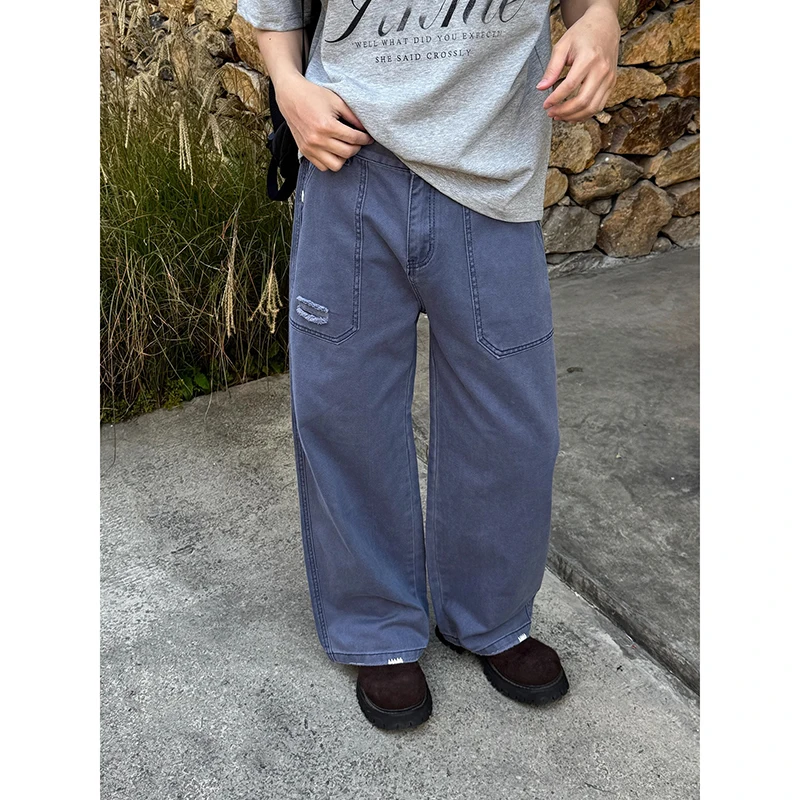 ZHIZOU Summer Women's Aesthetic Jeans Vintage 90s Loose Washed Casual Style Harajuku Pants Y2K Wide Leg Punk Baggy Denim Trouser
ZHIZOU Summer Women's Aesthetic Jeans Vintage 90s Loose Washed Casual Style Harajuku Pants Y2K Wide Leg Punk Baggy Denim Trouser
