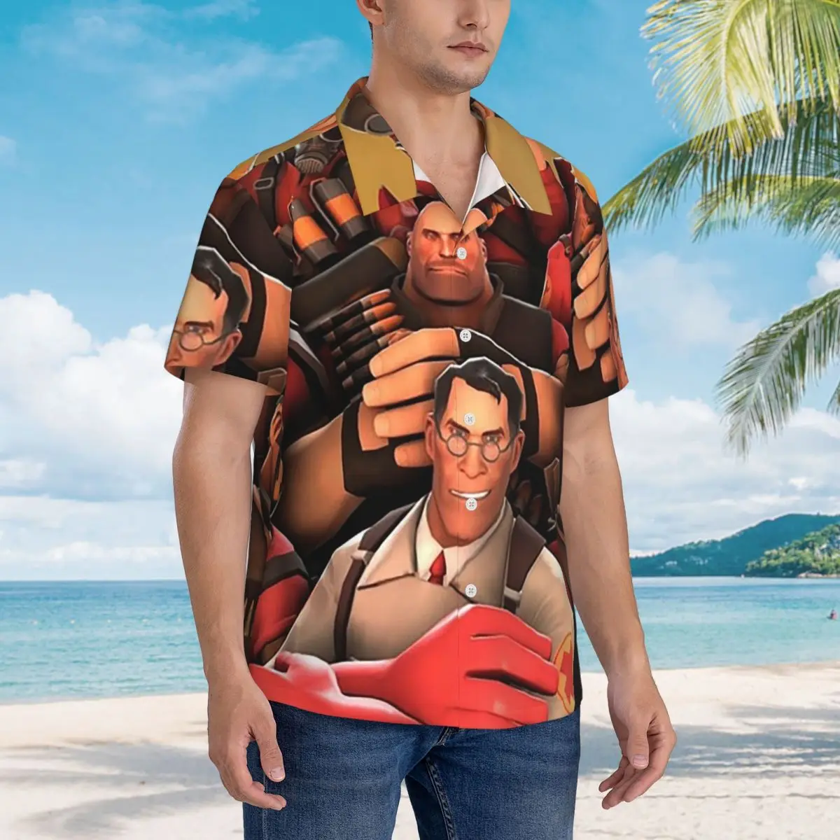 Team Fortress 2 Poster Art Hawaiian Shirts Fashion Men Short Sleeve Shirt for Summer Beach Men's Button Tops
Team Fortress 2 Poster Art Hawaiian Shirts Fashion Men Short Sleeve Shirt for Summer Beach Men's Button Tops