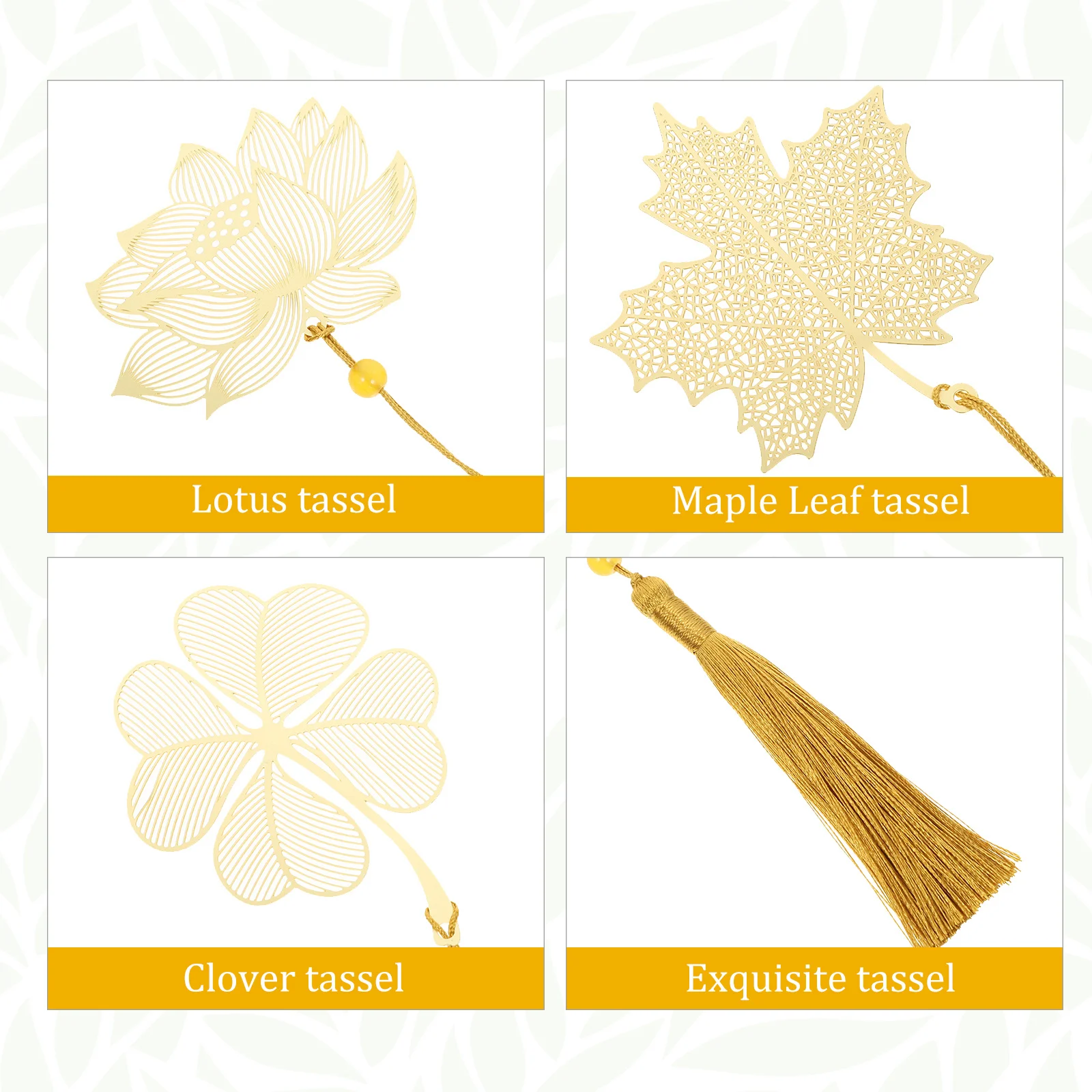 3Pcs Metal Bookmarks Leaf Flower Pattern Stylish Book Marks Easy Page Finder Bookmarks with Tassels Book Marks
3Pcs Metal Bookmarks Leaf Flower Pattern Stylish Book Marks Easy Page Finder Bookmarks with Tassels Book Marks