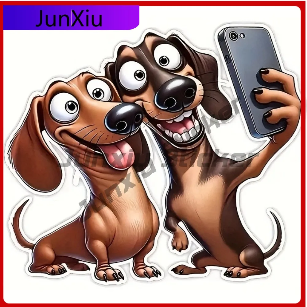 Dachshund Vinyl Decal toon Dog with Smartphone Self-Adhesive Sticker for Phone Truck Moto Cool L Car Laptop Window Bumper
Dachshund Vinyl Decal toon Dog with Smartphone Self-Adhesive Sticker for Phone Truck Moto Cool L Car Laptop Window Bumper