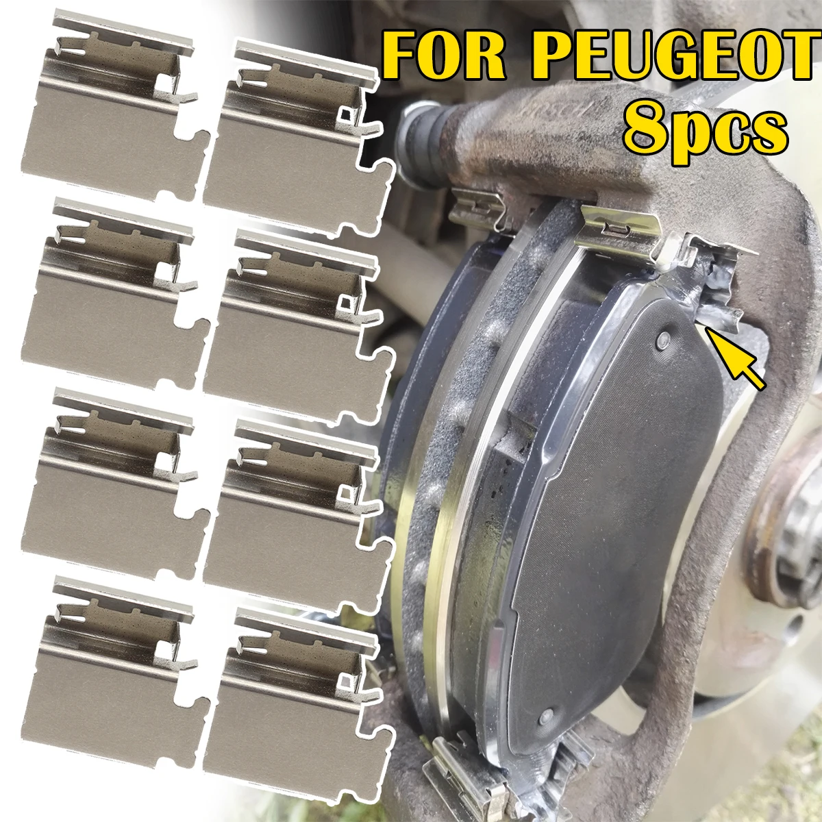 Car Front Left Right Brake Pad Fitting Shoe Hardware Shims Repair Kit Replacement Parts For Peugeot 208 2008 2012- 207 308 3008
Car Front Left Right Brake Pad Fitting Shoe Hardware Shims Repair Kit Replacement Parts For Peugeot 208 2008 2012- 207 308 3008