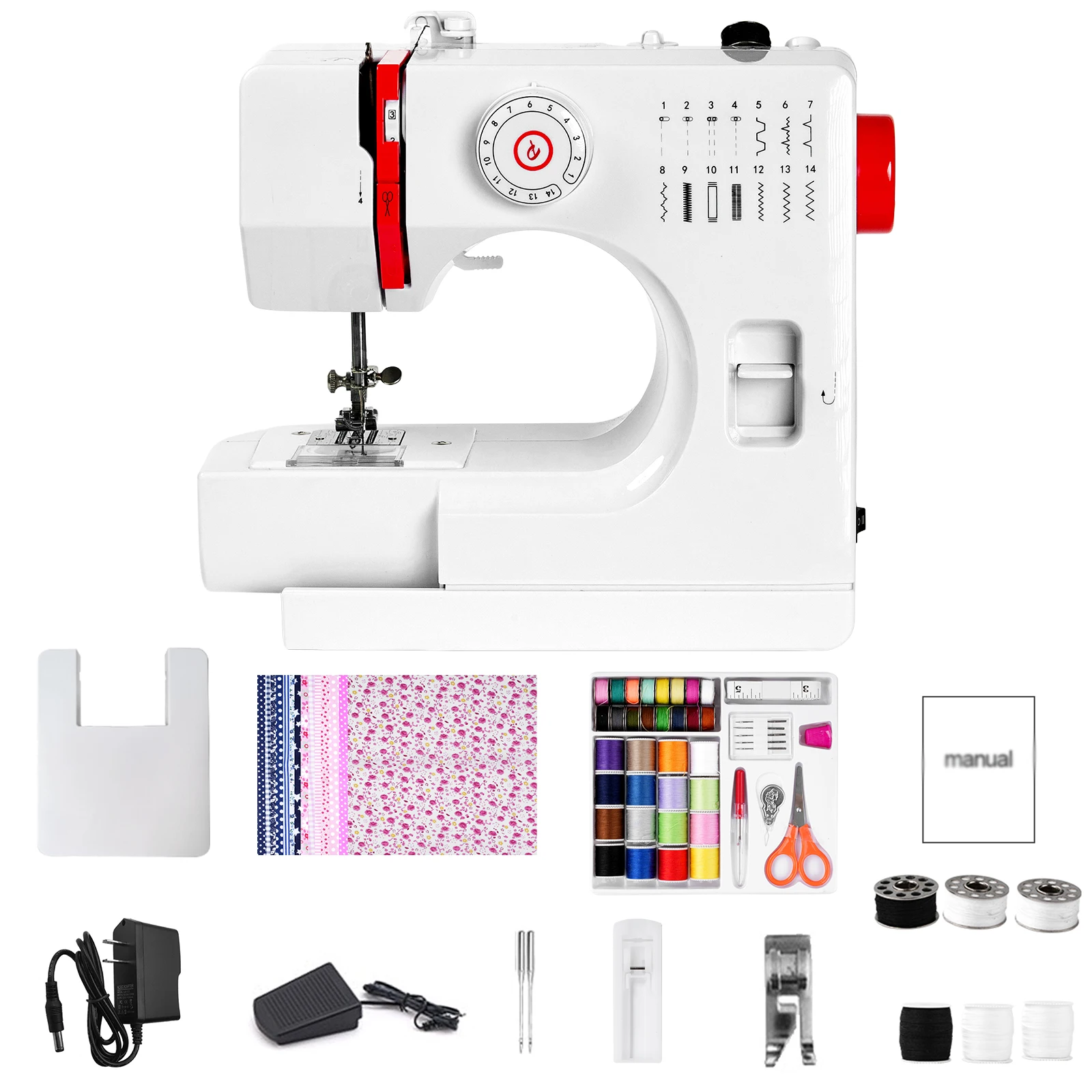 728 Мини-электрическая швейная машина на 14 стежков с удлинительным столом, хлопчатобумажной ткани и швейным комплектом, длительный срок службы США
728 Мини-электрическая швейная машина на 14 стежков с удлинительным столом, хлопчатобумажной ткани и швейным комплектом, длительный срок службы США