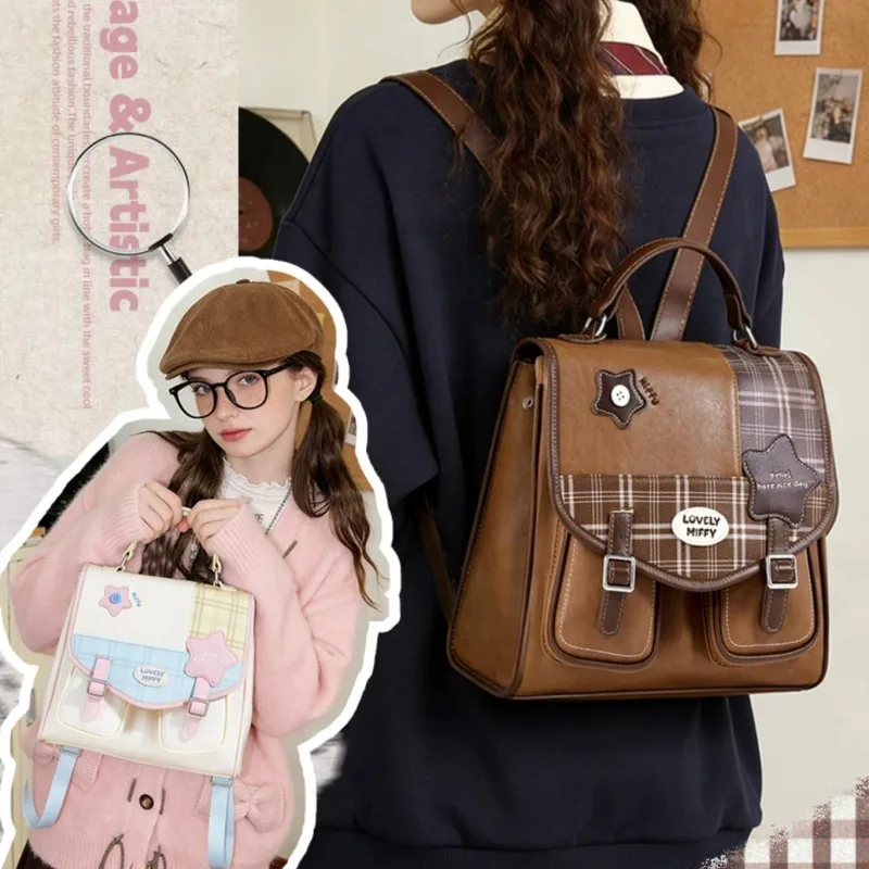 Miffy Backpack Flip Cover Retro Preppy Style Women's Cute Color Blocking Commute Schoolbag
Miffy Backpack Flip Cover Retro Preppy Style Women's Cute Color Blocking Commute Schoolbag