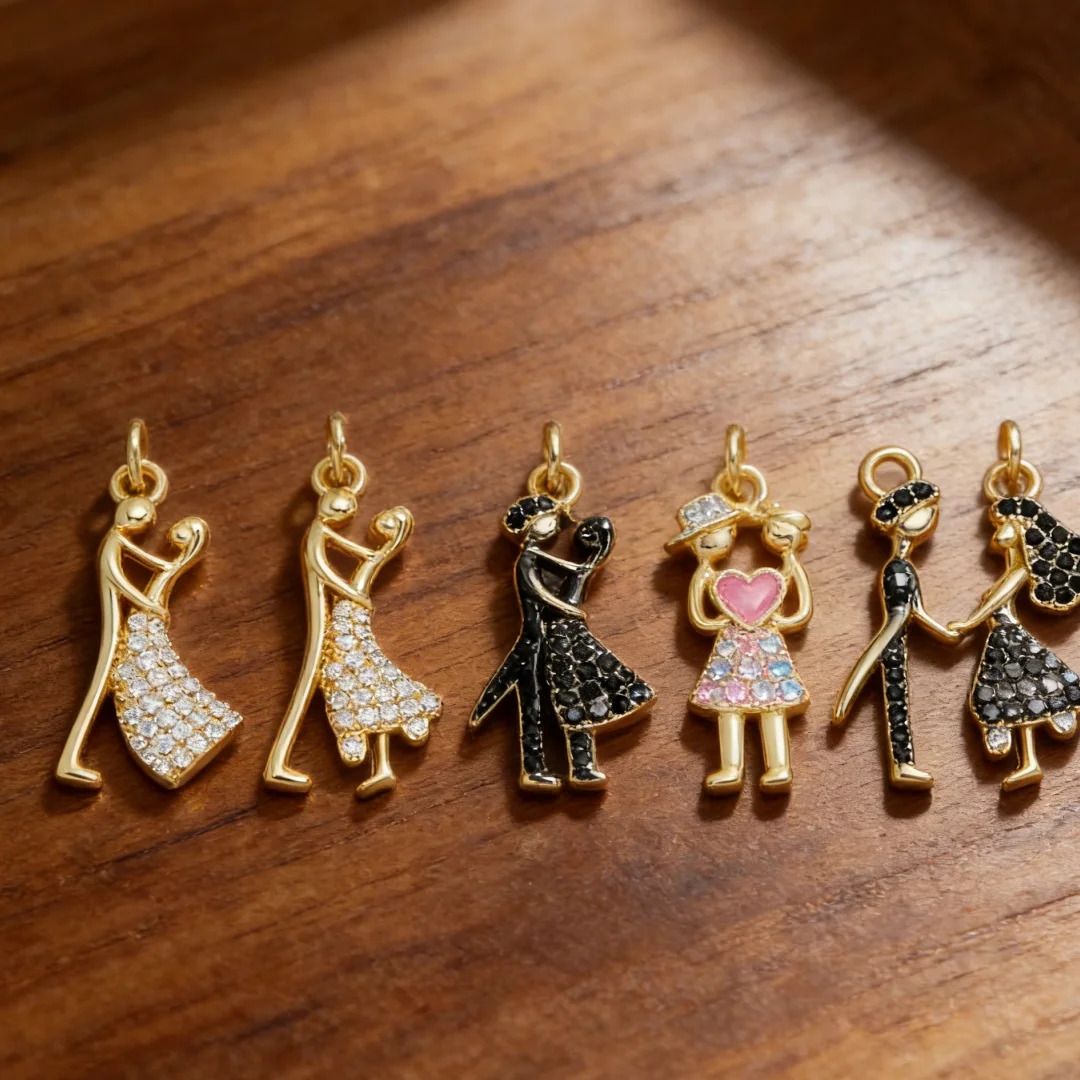 12Pcs Pendants Brass Cubic Zircon Adorable Romantic Couple Shaped Charms for DIY Jewelry Necklace Bracelet Accessories Women Men
12Pcs Pendants Brass Cubic Zircon Adorable Romantic Couple Shaped Charms for DIY Jewelry Necklace Bracelet Accessories Women Men