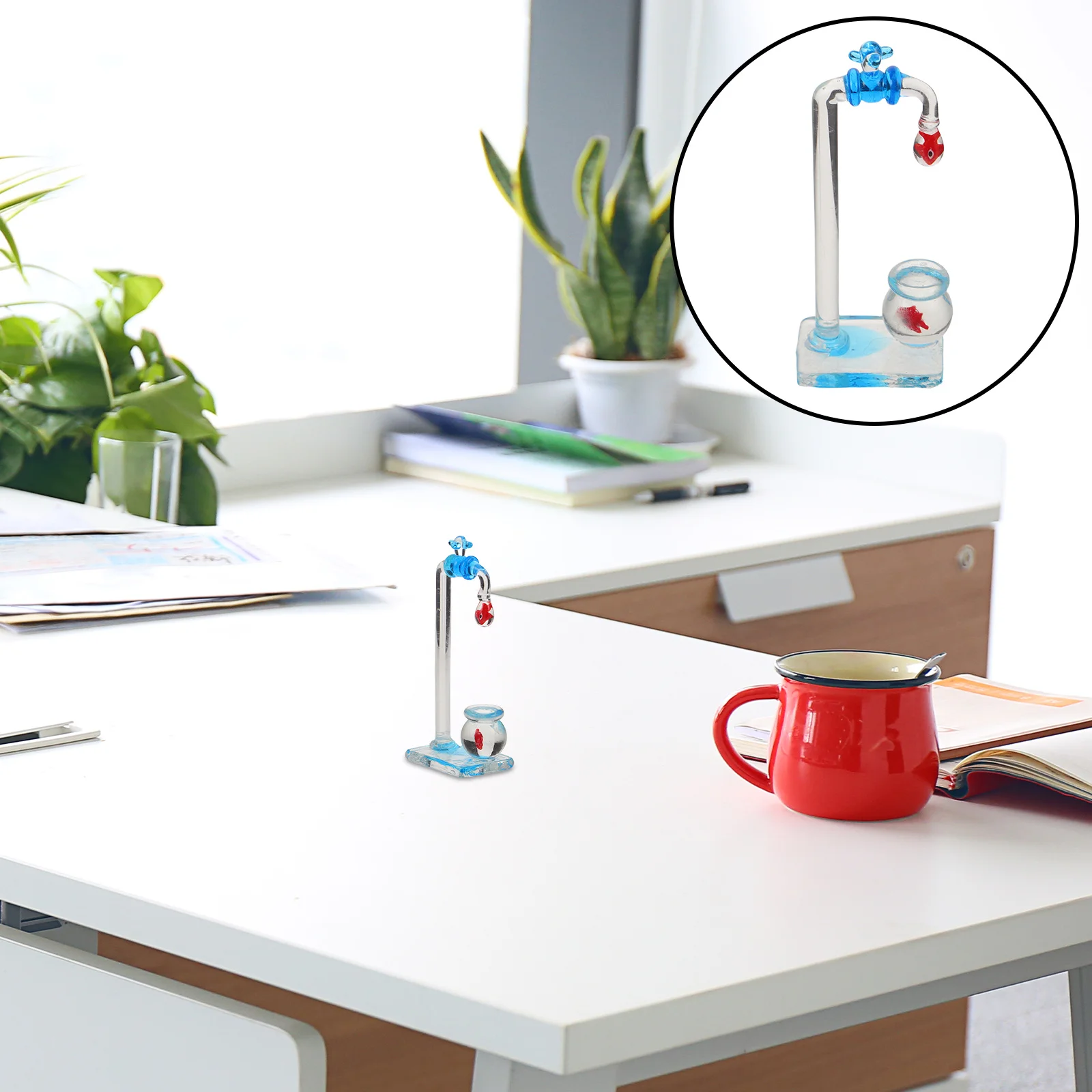 Glass Goldfish Bowl with Floating Tap Design - Unique Desk Aquarium Decor for Home Office Space Saver Compact Fish Tank
Glass Goldfish Bowl with Floating Tap Design - Unique Desk Aquarium Decor for Home Office Space Saver Compact Fish Tank