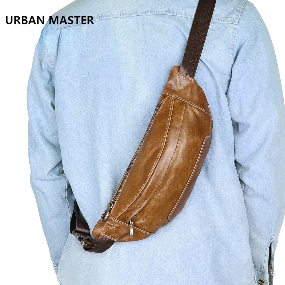 Мужская нагрудная сумка URBAN MASTER в стиле ретро, Классическая сумка через плечо из натуральной кожи, 1672
Мужская нагрудная сумка URBAN MASTER в стиле ретро, Классическая сумка через плечо из натуральной кожи, 1672
