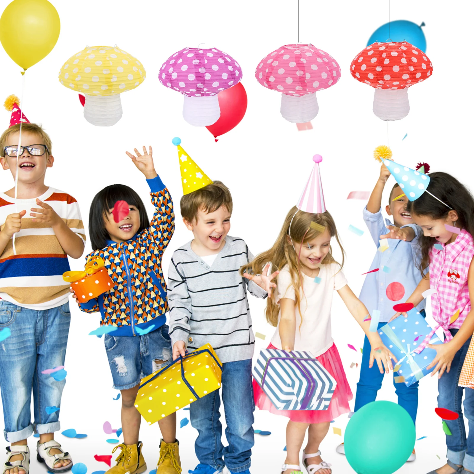 4 Pcs Paper Lantern Mushroom Shape Hanging Decorative Wedding Children Room Kindergarten Bright Color Reusable Durable Scene
4 Pcs Paper Lantern Mushroom Shape Hanging Decorative Wedding Children Room Kindergarten Bright Color Reusable Durable Scene