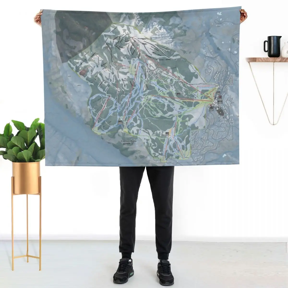 Crested Butte Resort Trail Map Throw Blanket Men's Soft Warm Throw Blanket for Couch
Crested Butte Resort Trail Map Throw Blanket Men's Soft Warm Throw Blanket for Couch