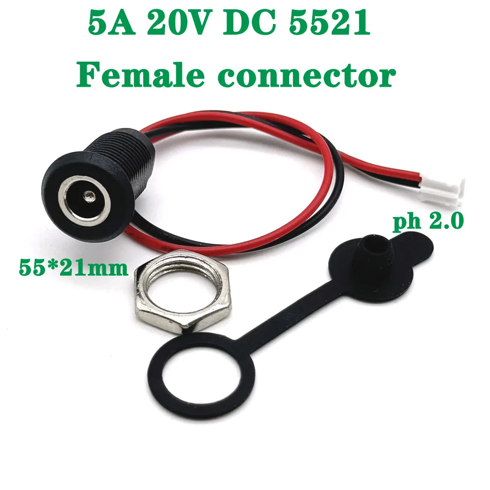DC USB C high current charging socket with nut snap lock plate TYPE-C 20V 55*21mm waterproof 5521 2Pin 5A female connector Jack
DC USB C high current charging socket with nut snap lock plate TYPE-C 20V 55*21mm waterproof 5521 2Pin 5A female connector Jack