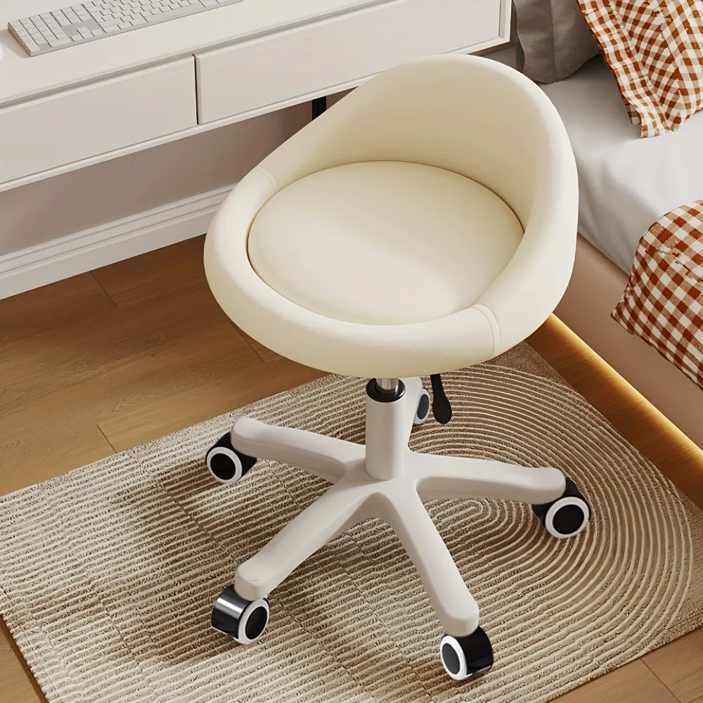 1pc/2pcs Rolling Vanity Stool with Low Back, Height Adjustable Round Makeup Chair with 360° Swivel Wheels
1pc/2pcs Rolling Vanity Stool with Low Back, Height Adjustable Round Makeup Chair with 360° Swivel Wheels
