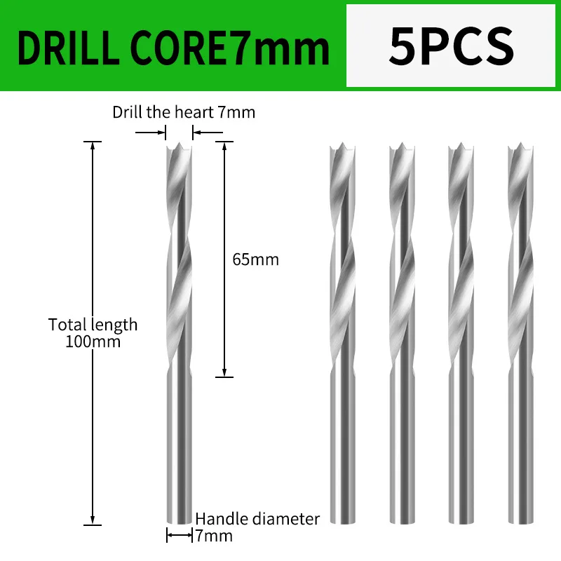 5pcs 3/4/5/6/7mm Countersunk Drill Core, Step Drill Salad Drill Core, for Woodworking Hole Opener, High Speed Steel Material
5pcs 3/4/5/6/7mm Countersunk Drill Core, Step Drill Salad Drill Core, for Woodworking Hole Opener, High Speed Steel Material