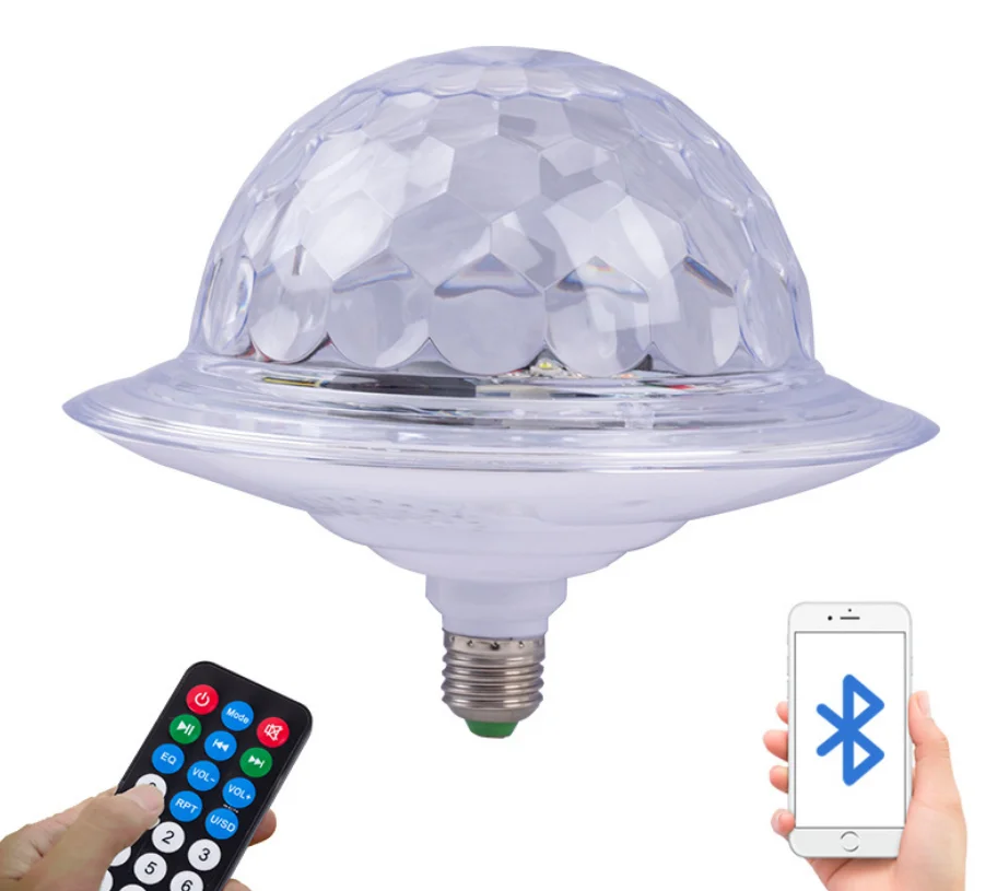 15w RGB Led Stage Lamp KTV Party Christmas Colorful Rotating Bulb Voice Control Music UFO Magic Crystal Ball Light
15w RGB Led Stage Lamp KTV Party Christmas Colorful Rotating Bulb Voice Control Music UFO Magic Crystal Ball Light