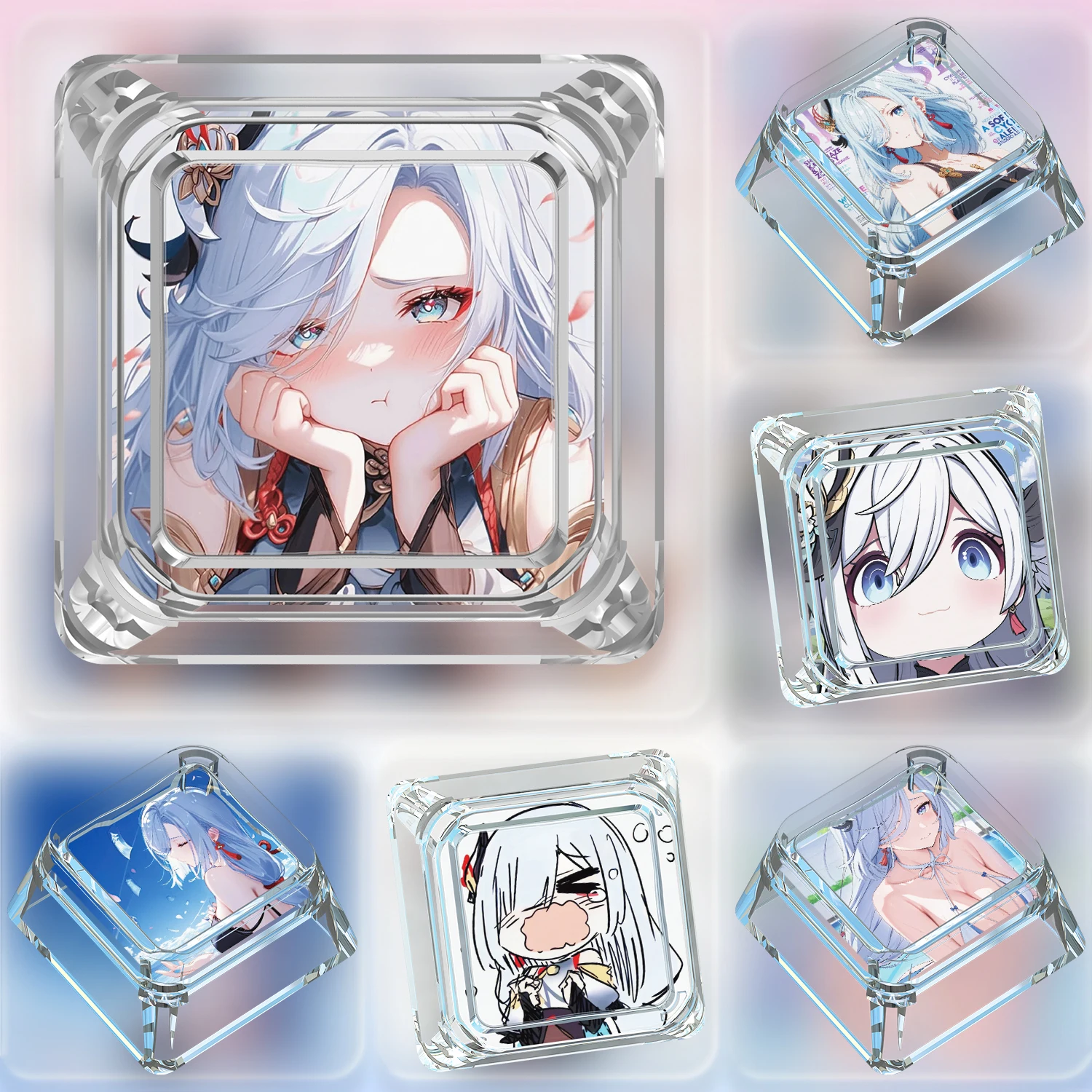 Genshin Impact Shenhe Keycaps Cross Mechanical Keyboard Personalized Keycap anime Single Transparent Wooting Keycap
Genshin Impact Shenhe Keycaps Cross Mechanical Keyboard Personalized Keycap anime Single Transparent Wooting Keycap