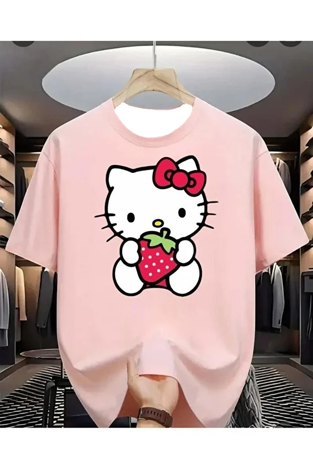 Мужская и женская уличная модная футболка Y2K Cute Kurom в стиле комиксов с мультяшным рисунком и заниженными плечами HELLO KITTY and Friends
Мужская и женская уличная модная футболка Y2K Cute Kurom в стиле комиксов с мультяшным рисунком и заниженными плечами HELLO KITTY and Friends