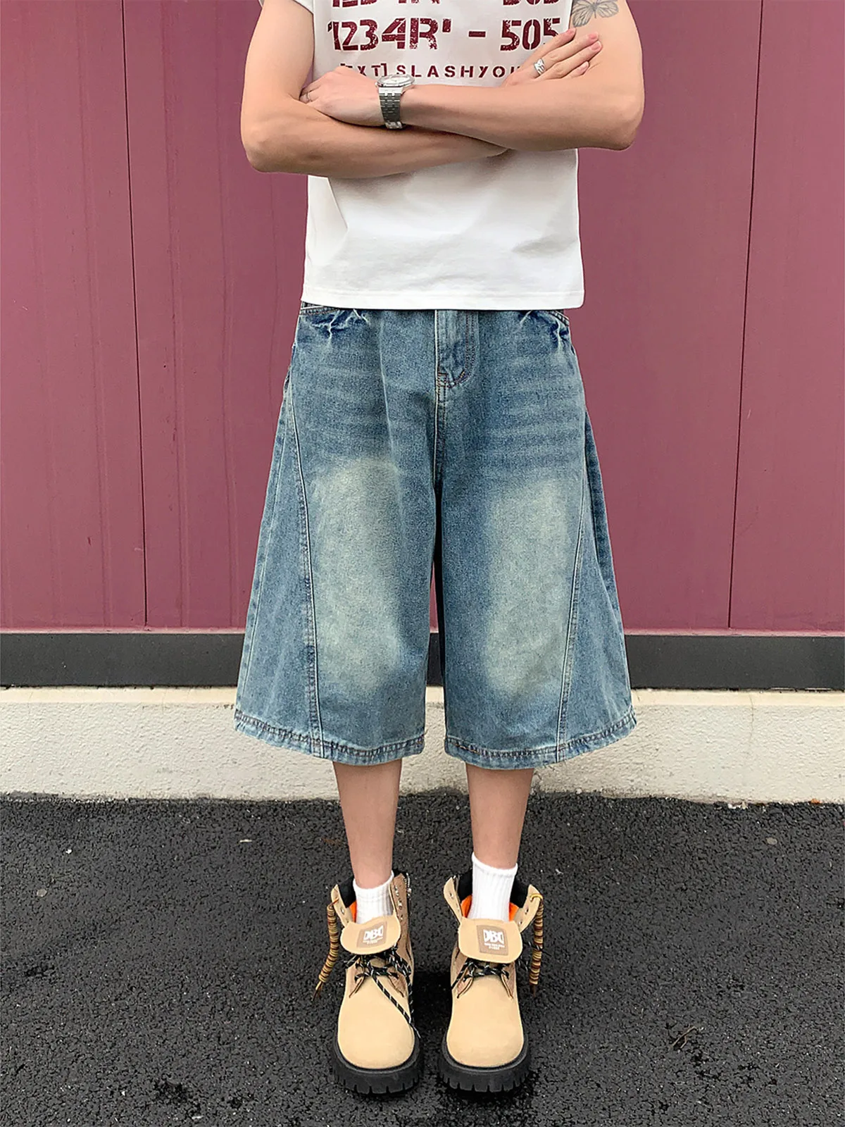American Style Heavyweight Deconstructed Straight Leg Denim Seven-Foot Men's Handsome Summer Loose Wide Leg Casual Washed Shorts
American Style Heavyweight Deconstructed Straight Leg Denim Seven-Foot Men's Handsome Summer Loose Wide Leg Casual Washed Shorts