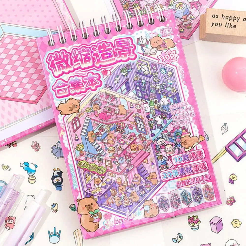 10 in 1 Landscape Sticker Book Capybara Cartoon Cabin Scene Decorative Decals DIY Free Combination Cabin Scene Pocket Sticker
10 in 1 Landscape Sticker Book Capybara Cartoon Cabin Scene Decorative Decals DIY Free Combination Cabin Scene Pocket Sticker