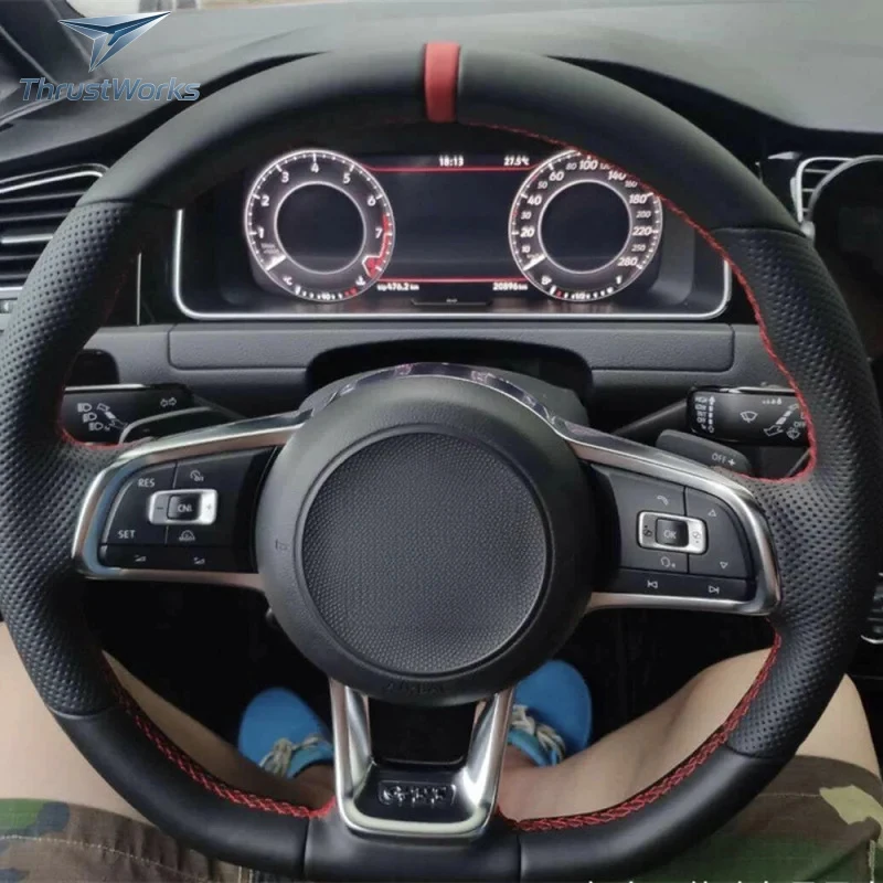 ThrustWorks Best Sellinack Leather Car Sports Steering Wheel MK7 MK6 CC Jetta Tiguan Igh Quality New
ThrustWorks Best Sellinack Leather Car Sports Steering Wheel MK7 MK6 CC Jetta Tiguan Igh Quality New