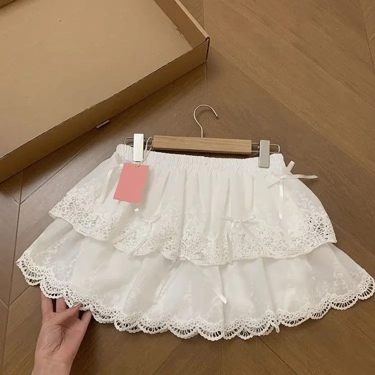 Korean Style High Waist Puffy Lace Half Skirt with Knot for Women Student Summer New Arrival Slimming A-Line Skirt
Korean Style High Waist Puffy Lace Half Skirt with Knot for Women Student Summer New Arrival Slimming A-Line Skirt