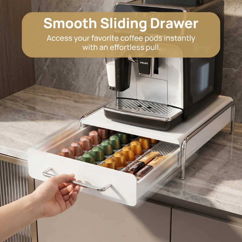 Tabletop Large Size Capsule Coffee Storage Shelves Drawer Coffee Machine Base Tea Bag Display Box
Tabletop Large Size Capsule Coffee Storage Shelves Drawer Coffee Machine Base Tea Bag Display Box