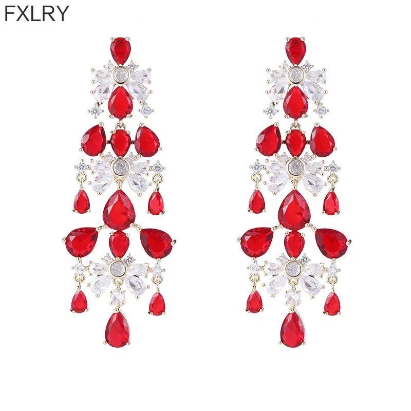 FXLRY Exaggerated Atmosphere S925 Silver Needle Banquet Water Drops Long Zircon Earrings For Women
FXLRY Exaggerated Atmosphere S925 Silver Needle Banquet Water Drops Long Zircon Earrings For Women