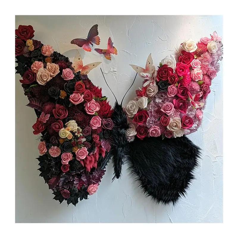 Large-scale simulated butterfly flower art beautiful Chen decorative props clock in device window three photo direct sales
Large-scale simulated butterfly flower art beautiful Chen decorative props clock in device window three photo direct sales