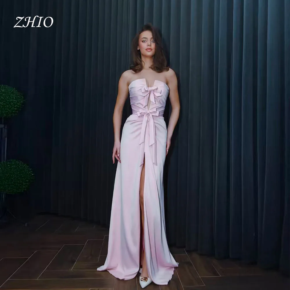 ZHIO Элегантное вечернее платье с вырезом и бантом без бретелек, светло-розовое атласное платье длиной до пола, платье для выпускного вечера на заказ فساتين سهرة
ZHIO Элегантное вечернее платье с вырезом и бантом без бретелек, светло-розовое атласное платье длиной до пола, платье для выпускного вечера на заказ فساتين سهرة
