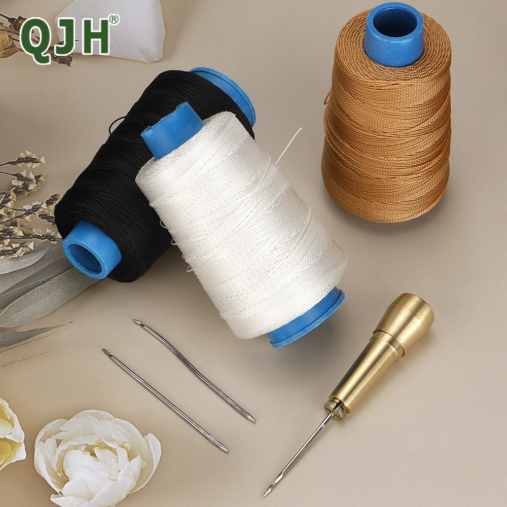 QJH Versatile Leather Repair Sewing Copper Awl Black/White/Brown Nylon Thread Needles for DIY Crafts Canvas Leather Repairs Tool
QJH Versatile Leather Repair Sewing Copper Awl Black/White/Brown Nylon Thread Needles for DIY Crafts Canvas Leather Repairs Tool