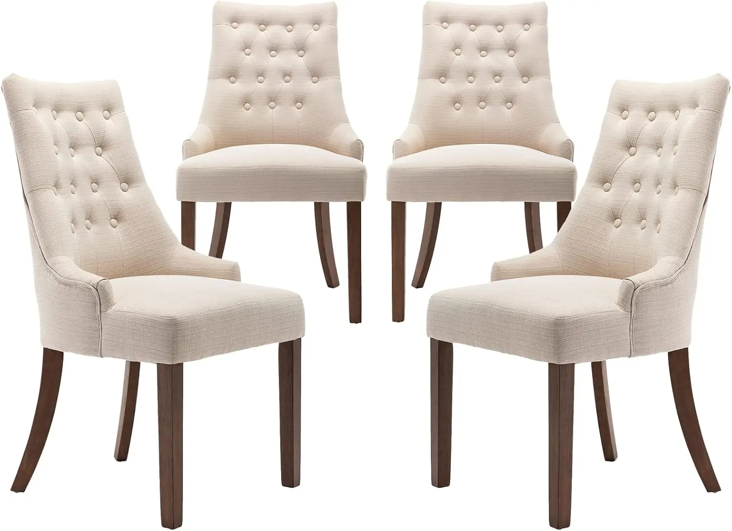 Wingba Upholstered Dining Chairs Set Of 4, Fabric Side Dining Room Chairs With Tufted Button, Living Room Chairs For Home
Wingba Upholstered Dining Chairs Set Of 4, Fabric Side Dining Room Chairs With Tufted Button, Living Room Chairs For Home