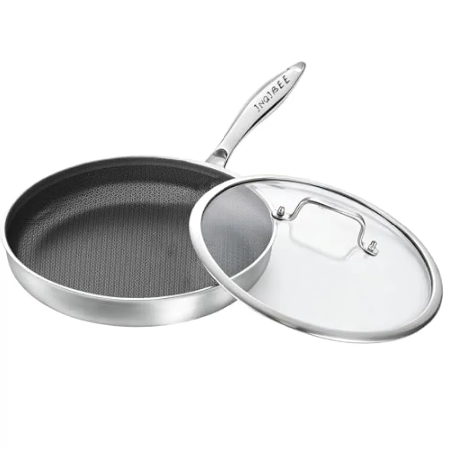 Hybrid Nonstick Frying Pan, Tri-ply Staless Steel Skillet, duction Compatible, PFOA Free Non-Toxic Cookware, Oven and Dishwashe
Hybrid Nonstick Frying Pan, Tri-ply Staless Steel Skillet, duction Compatible, PFOA Free Non-Toxic Cookware, Oven and Dishwashe